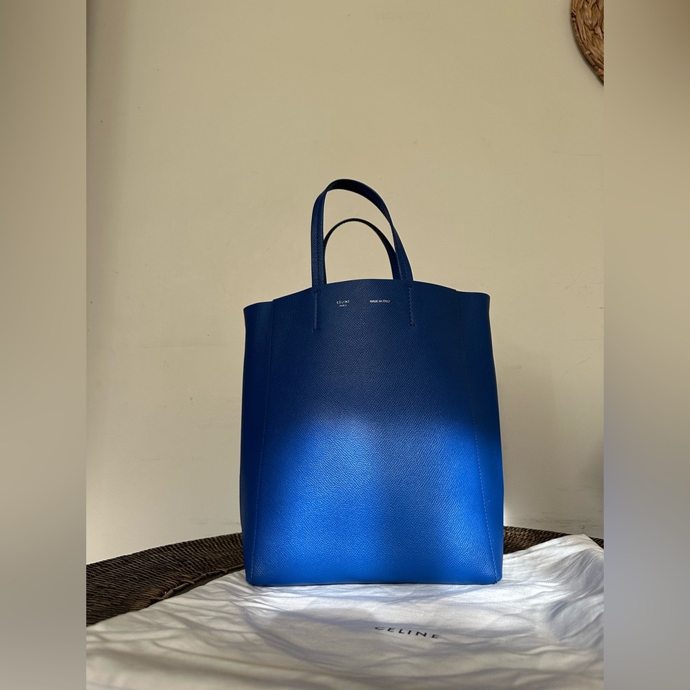Celine Vertical Diagonal Small Cover Tote Bag Blue